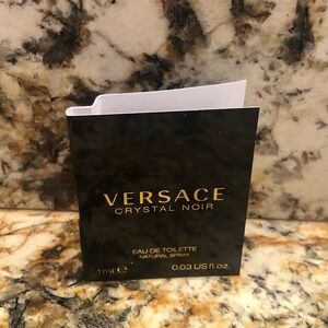 Versace Crystal Noir Sample Vial Spray Card